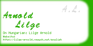 arnold lilge business card